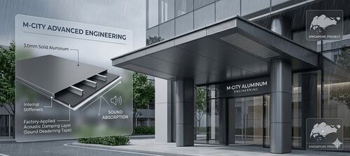 laatste bedrijf blog over Hoe regenkappen van aluminium ontwerpen en installeren: een gids voor geluidsreductie en duurzaamheid