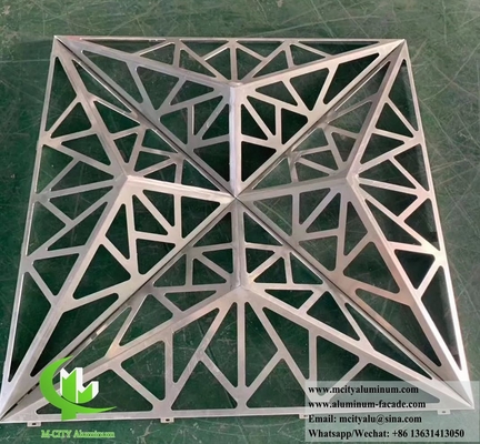 Aluminium bekleding 3D-laser gesneden patroon PVDF Duurzame coating