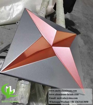 Aluminium scherm 3D bekleding paneel Metalen plaat voor wanddecoratie