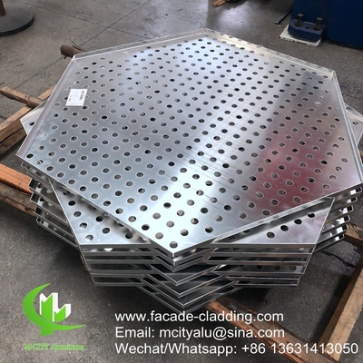3 mm Poederlaag Metalen aluminium geperforeerd paneel bekleding voor buitenbekleding van gevel