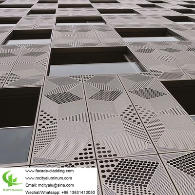 Goudkleur Metalen aluminium gevelbekleding voor gevelbuitenbekleding