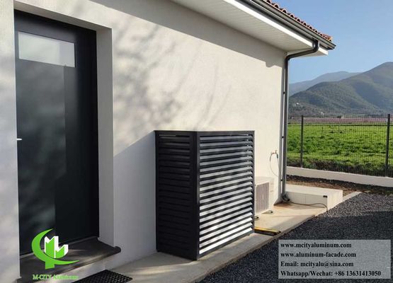 Aanpasbaar 2mm-3mm Dikte Poedercoated Corrosiebestendige Aluminium Airconditioner Cover Metalen scherm