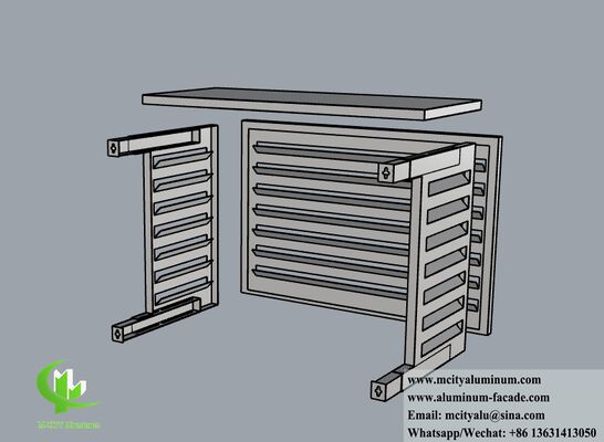 Marine-Grade Aluminium AC-afdekking met Modulair Easy-Fit Systeem en Optimale Luchtinlaat voor Warmtepompenbehuizingen