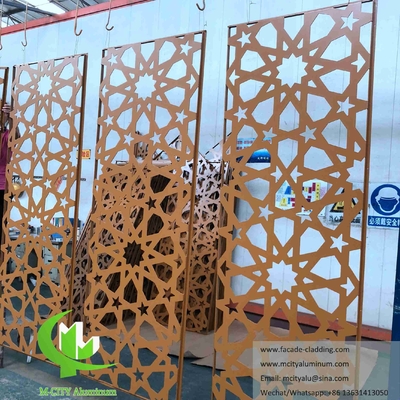 Metalen wandscherm Moskee Mashrabiya aluminium plaat voor muur bekleding gevelsysteem
