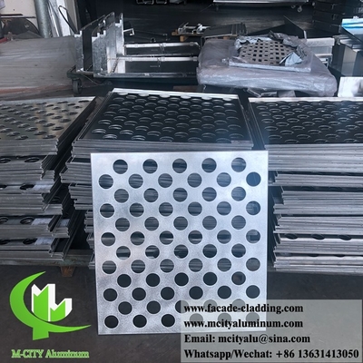 Perforerende aluminium-massieve plaat met metaalbekleding voor aluminium-schermen voor gevelwanden