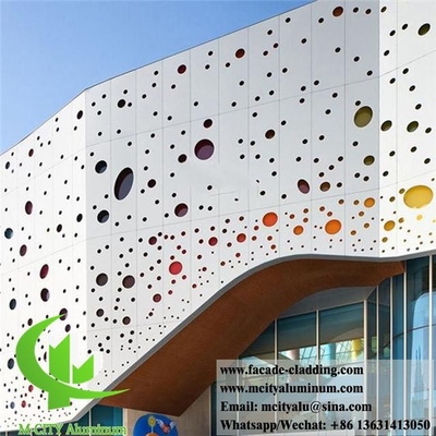 Metalen bekleding architectuur gevels geperforeerd plaat aluminium scherm voor het bouwen van buitenversiering