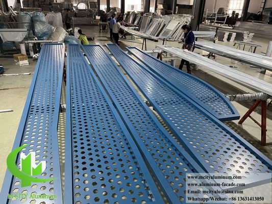 Goede prijs Aluminium scherm met geperforeerde plaat metalen vinnen voor gevelversiering online