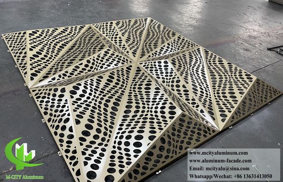 Goede prijs Metalen aluminium panelen voor de buitenwand gevel decoratie 3D-vorm met perforatie patroon online
