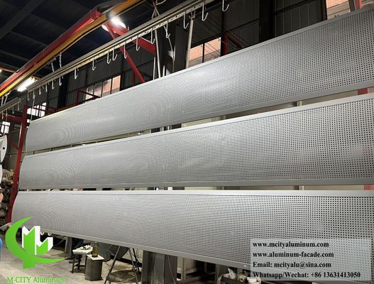 Goede prijs 3 mm dikte poeder gecoat architectonisch aluminium paneel met aanpasbaar geperforeerd louver schaduwontwerp online