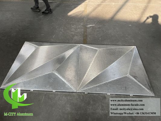 Goede prijs 3D-metalen plaat aluminium bekleding gevelsysteem perforatiepatroon voor buitenversiering online