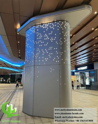 Goede prijs Gepoedercoate geperforeerde aluminium kolombekleding met aanpasbare RAL-kleuren voor decoratieve metalen schermen online