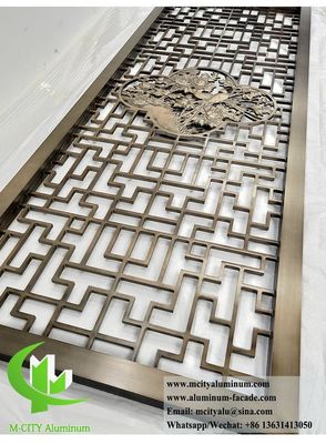 Goede prijs 10 mm dikte poeder gecoat aluminium schermpaneel met laser gesneden patroon in aangepaste RAL kleur online