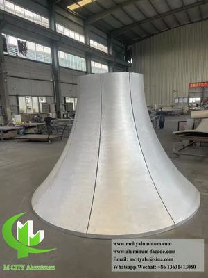Goede prijs Op maat gemaakte hyperbolische metalen gevels Aluminium bekleding dubbel gebogen online