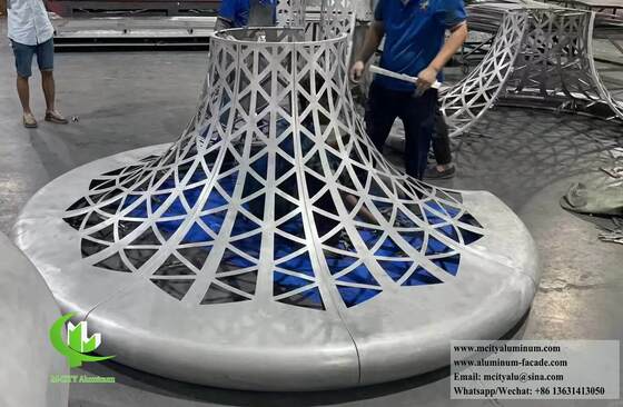 Goede prijs Doppel gebogen aluminium gevel en kolom bekleding oplossingen online