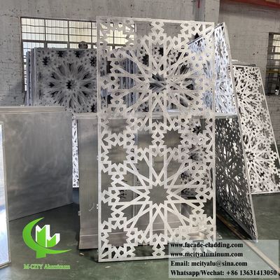 Goede prijs Islam Design Metalen Gevel Aluminium Wandbekleding met geperforeerde patronen en poeder gecoate afwerking online