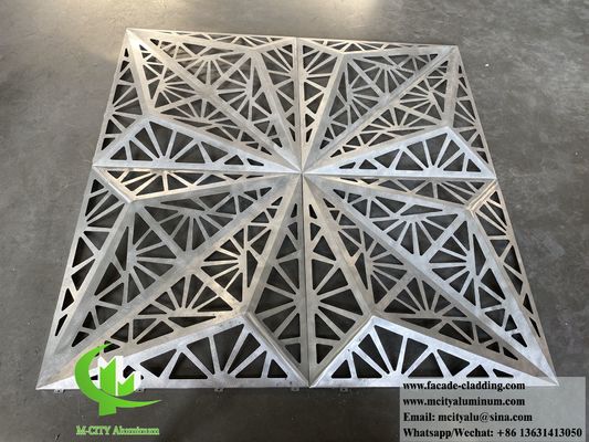 Goede prijs Lasergesneden decoratief patroon 3D aluminium gevelpaneel met poedercoating en aanpasbare RAL-kleuren online