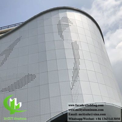 Goede prijs Op maat gemaakte poedergecoate aluminium bekledingspaneel met geperforeerd ontwerp voor gebouw gevels online