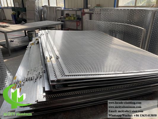 Goede prijs Poedergecoate geperforeerde aluminium gevelpaneel met aanpasbare patronen en 3 mm dikte voor buitenversiering online