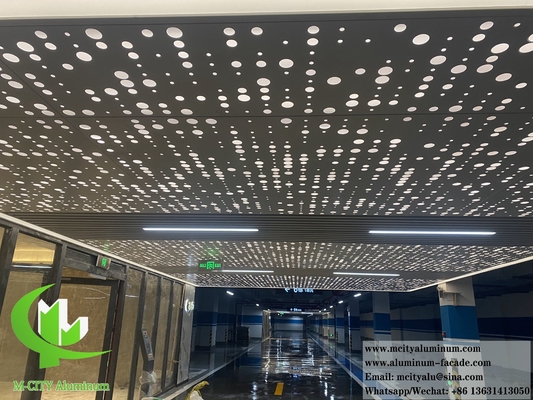 Architectonische metalen plafond met perforatie Aluminium panelen Interieur Exterieur decoratie