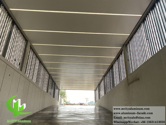 Metalen bekleding voor architectuur Voor muur Voor plafond Solid aluminium Duurzame materialen