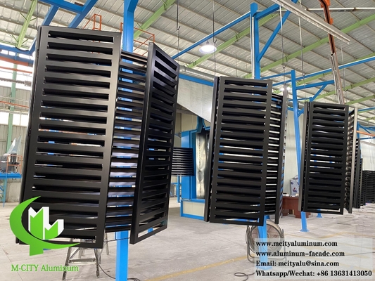 Buitenste gevouwen airconditioner cover Metalen scherm voor warmtepomp Poeder bedekt Zwarte kleur