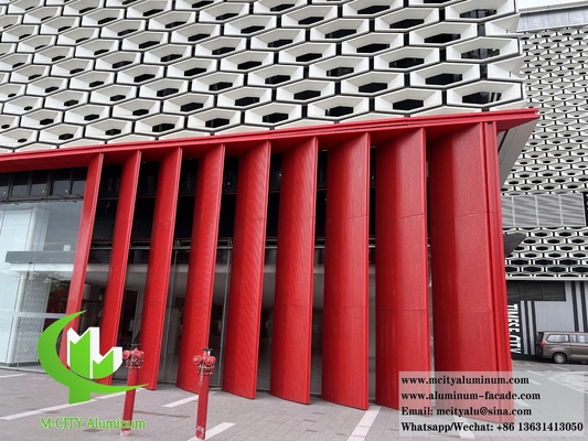 Perforerende metalen gevels solide aluminium wand bekleding als zon schaduw louver