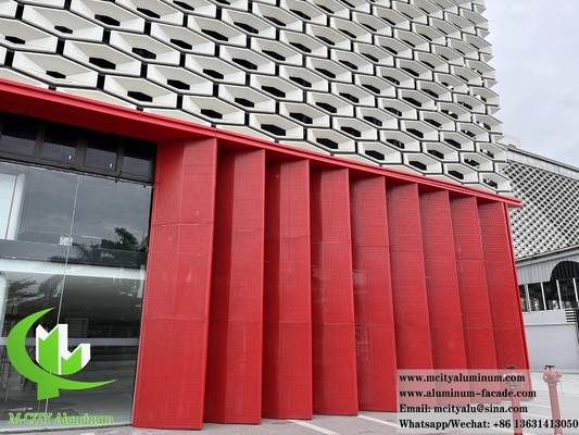 Architektonisch aluminiumpaneel 3 mm dikte geperforeerd schaduwpaneel