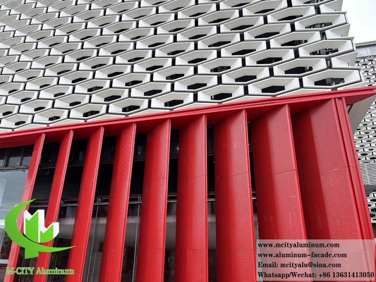 Architektonisch aluminiumpaneel 3 mm dikte geperforeerd schaduwpaneel