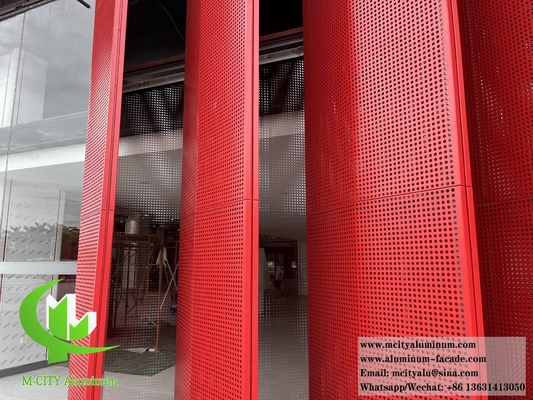 Architektonisch aluminiumpaneel 3 mm dikte geperforeerd schaduwpaneel