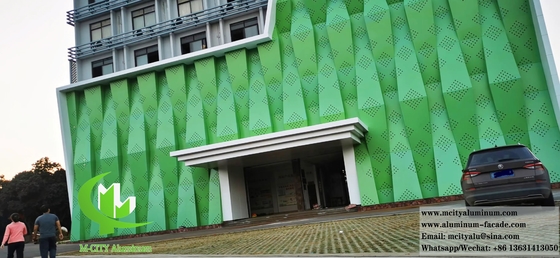 Metalen wandbekleding 3D-vorm Architecturale aluminiumplaat voor muurgevels System Anti rust