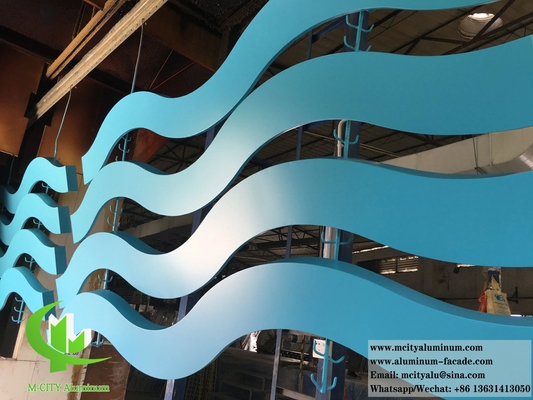 Metalen wandbekleding 3D-vorm Architecturale aluminiumplaat voor muurgevels System Anti rust