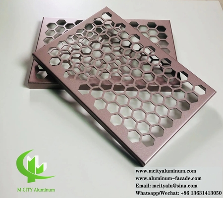 Decoratief geperforeerd aluminium plaat metalen wandpaneel voor gevelsysteem