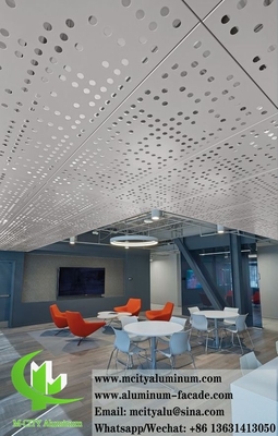 Perforated Metal Panel Aluminium Plafond Decoratie Met LED-verlichting
