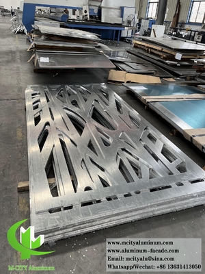 Laser gesneden metalen scherm 15 mm aluminium panelen met patroon voor deur