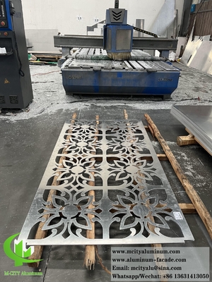 Metalen scherm voor wandbekleding en gevelversiering