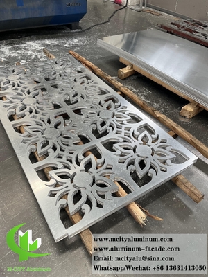 Metalen scherm voor wandbekleding en gevelversiering