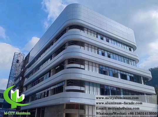 Buitenmetalen bekleding Aluminium plaat gevelsysteem 3 mm poeder bekleed