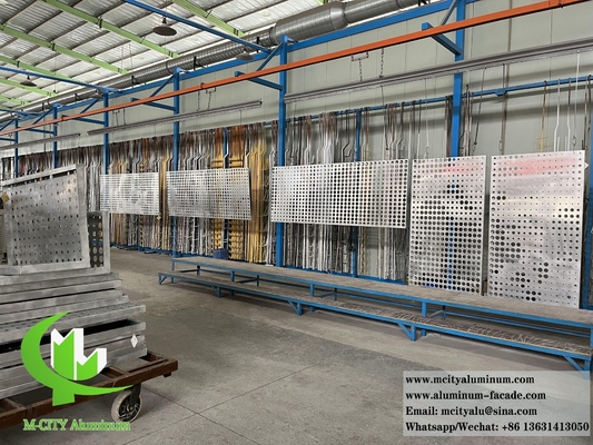 Perforerende platen van aluminium, wandgevels, wandbekleding, decoratie, poedercoating