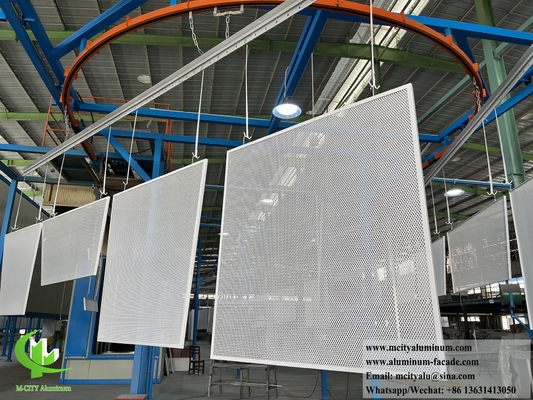 Aluminium geperforeerde gevel met dikte 1,5-20 mm, poedercoating en PVDF oppervlaktebehandeling