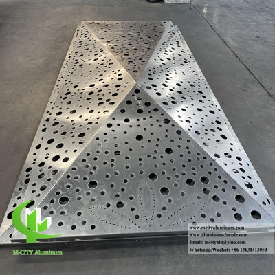 3D aluminium gevelsysteem metaalplaat met perforatiepatroon voor buitenmuurbekleding