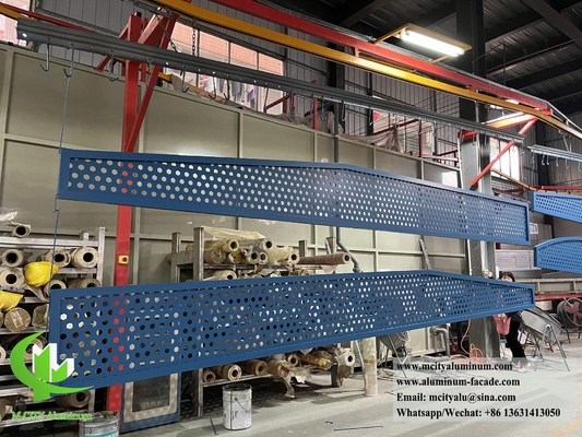 Aluminiumvinnen met geperforeerd plaat exterieur zon schaduw decoratie