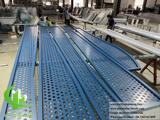 Aluminiumvinnen met geperforeerd plaat exterieur zon schaduw decoratie