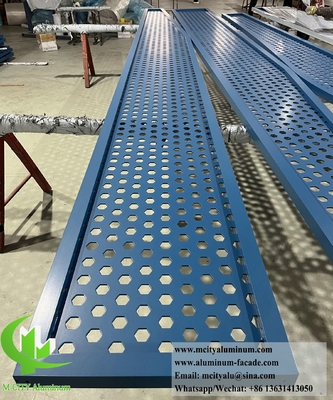 Aluminiumvinnen met geperforeerd plaat exterieur zon schaduw decoratie