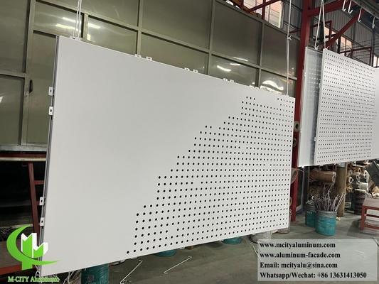 Perforating Aluminium Screen For Building Wall Cladding Covering With LED Light (Perforerend aluminium scherm voor gebouwmuurbekleding)