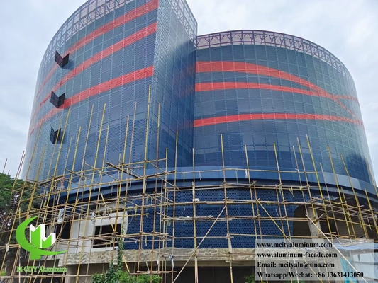 Perforated Metal Screen For Facade System Aluminium bekledingspaneel