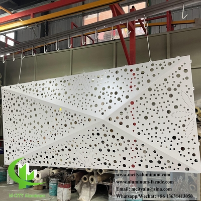 Aluminiumplaat gevelsysteem 3D-vorm geperforeerd metaal bekleding
