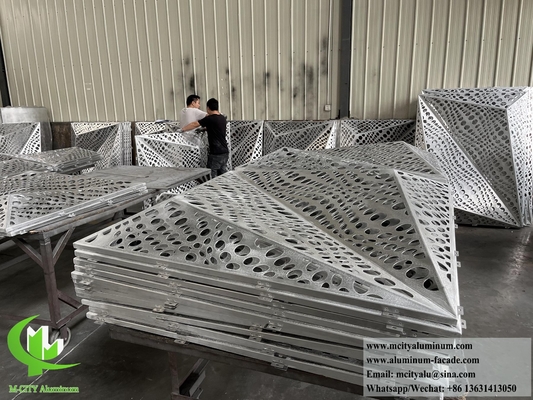 Architectonische 3D aluminium bekleding Muurpanelen Gevels Perforatiesysteem