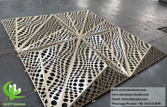 3D-gevel metalen aluminiumplaat met perforatiepatroon voor gebouwdecoratie