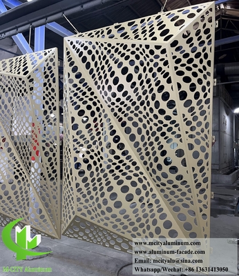 3D-gevelontwerp Metalen scherm Aluminiumpaneel voor gebouwwandbekleding
