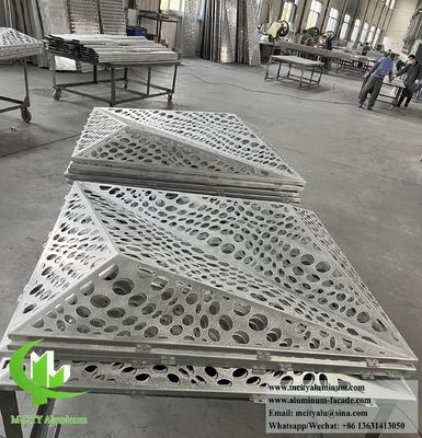 Aluminiumplaat gevelsysteem 3D-vorm geperforeerd metaal bekleding